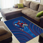 Newcastle Knights Rugby Mascot Area Rug Australian Rugby Culture - Tribal Inspired Knight Warrior