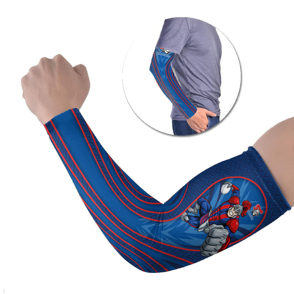 Newcastle Knights Rugby Mascot Arm Sleeves Australian Rugby Culture - Tribal Inspired Knight Warrior