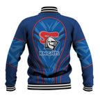 Newcastle Knights Rugby Mascot Baseball Jacket Australian Rugby Culture - Tribal Inspired Knight Warrior