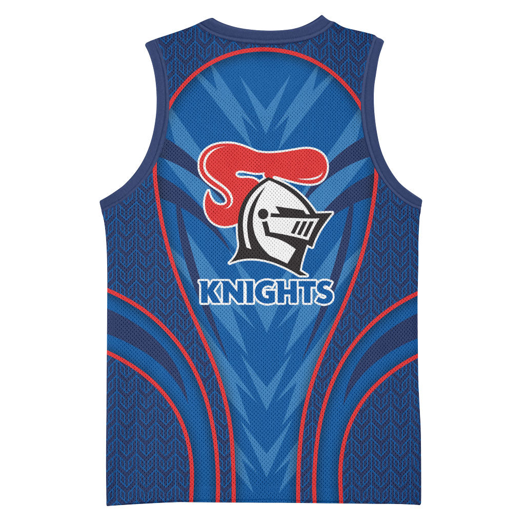 Newcastle Knights Rugby Mascot Basketball Jersey Australian Rugby Culture - Tribal Inspired Knight Warrior