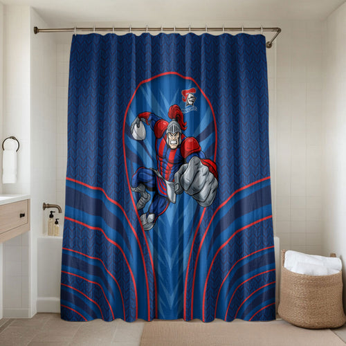 Newcastle Knights Rugby Mascot Bathroom Set Australian Rugby Culture - Tribal Inspired Knight Warrior