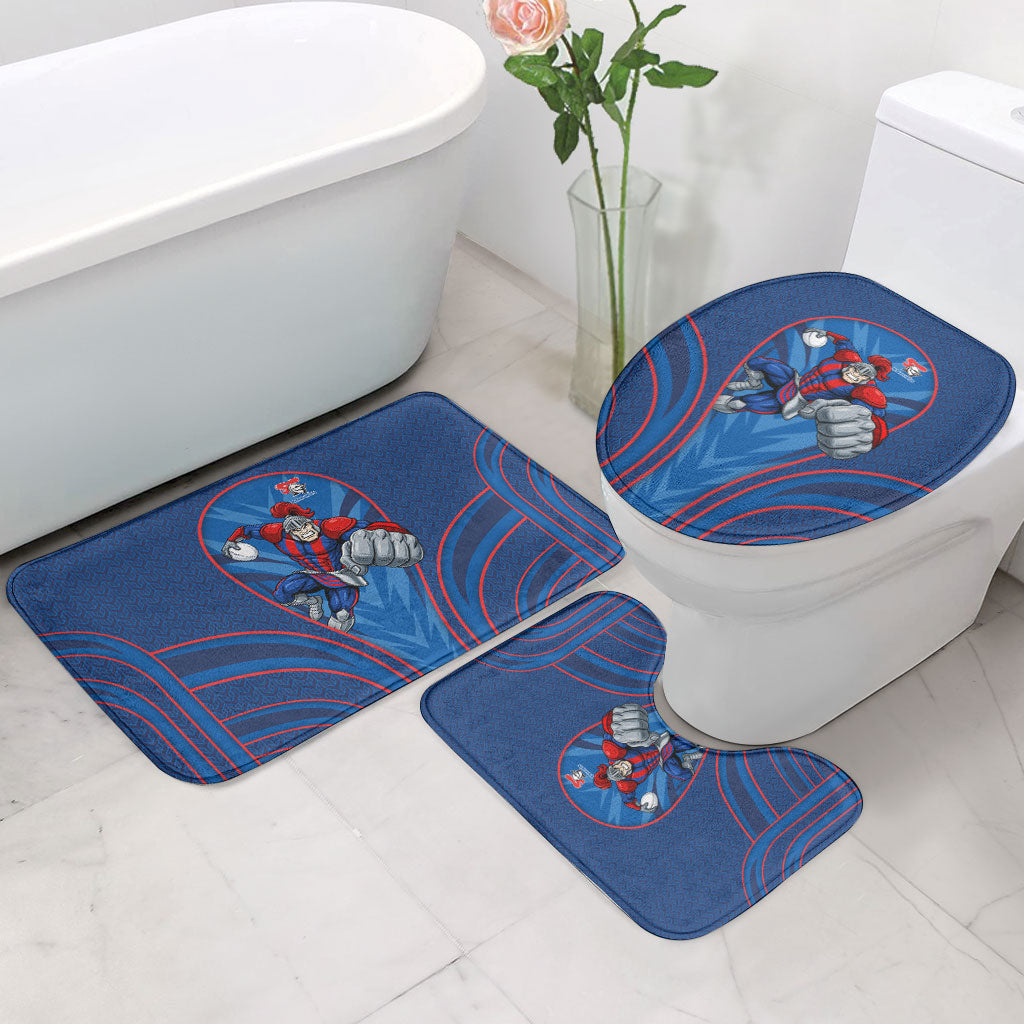 Newcastle Knights Rugby Mascot Bathroom Set Australian Rugby Culture - Tribal Inspired Knight Warrior