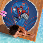 Newcastle Knights Rugby Mascot Beach Blanket Australian Rugby Culture - Tribal Inspired Knight Warrior