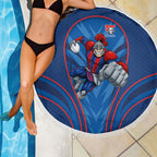 Newcastle Knights Rugby Mascot Beach Blanket Australian Rugby Culture - Tribal Inspired Knight Warrior