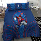 Newcastle Knights Rugby Mascot Bedding Set Australian Rugby Culture - Tribal Inspired Knight Warrior