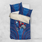 Newcastle Knights Rugby Mascot Bedding Set Australian Rugby Culture - Tribal Inspired Knight Warrior