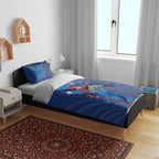 Newcastle Knights Rugby Mascot Bedding Set Australian Rugby Culture - Tribal Inspired Knight Warrior