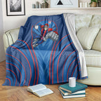 Newcastle Knights Rugby Mascot Blanket Australian Rugby Culture - Tribal Inspired Knight Warrior