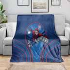 Newcastle Knights Rugby Mascot Blanket Australian Rugby Culture - Tribal Inspired Knight Warrior