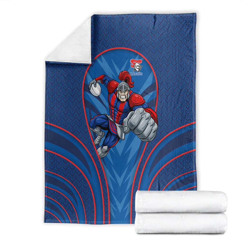 Newcastle Knights Rugby Mascot Blanket Australian Rugby Culture - Tribal Inspired Knight Warrior