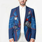 Newcastle Knights Rugby Mascot Blazer Australian Rugby Culture - Tribal Inspired Knight Warrior