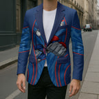 Newcastle Knights Rugby Mascot Blazer Australian Rugby Culture - Tribal Inspired Knight Warrior