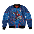 Newcastle Knights Rugby Mascot Bomber Jacket Australian Rugby Culture - Tribal Inspired Knight Warrior