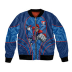 Newcastle Knights Rugby Mascot Bomber Jacket Australian Rugby Culture - Tribal Inspired Knight Warrior