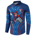 Newcastle Knights Rugby Mascot Button Sweatshirt Australian Rugby Culture - Tribal Inspired Knight Warrior