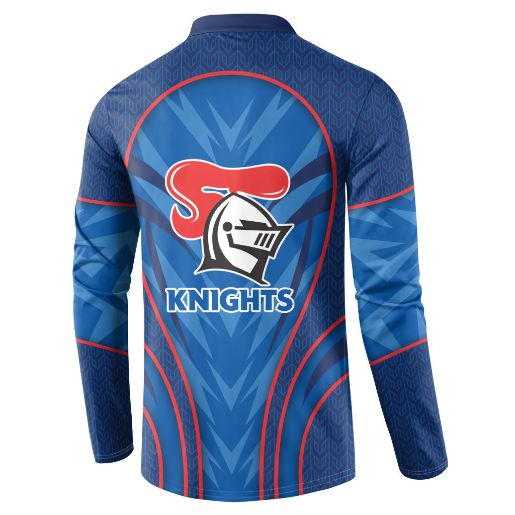 Newcastle Knights Rugby Mascot Button Sweatshirt Australian Rugby Culture - Tribal Inspired Knight Warrior
