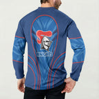 Newcastle Knights Rugby Mascot Button Sweatshirt Australian Rugby Culture - Tribal Inspired Knight Warrior
