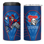 Newcastle Knights Rugby Mascot 4 in 1 Can Cooler Tumbler Australian Rugby Culture - Tribal Inspired Knight Warrior