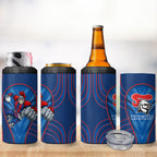 Newcastle Knights Rugby Mascot 4 in 1 Can Cooler Tumbler Australian Rugby Culture - Tribal Inspired Knight Warrior