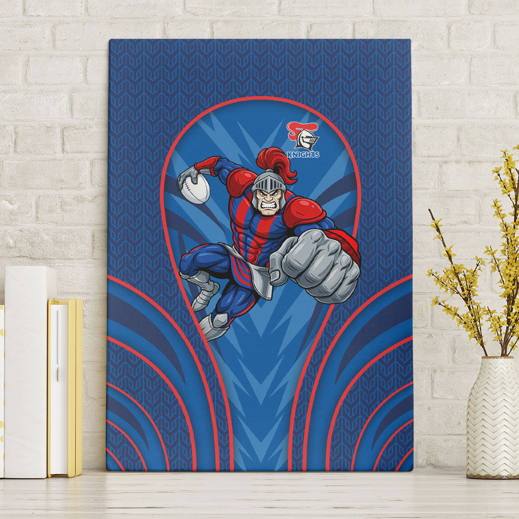 Newcastle Knights Rugby Mascot Canvas Wall Art Australian Rugby Culture - Tribal Inspired Knight Warrior