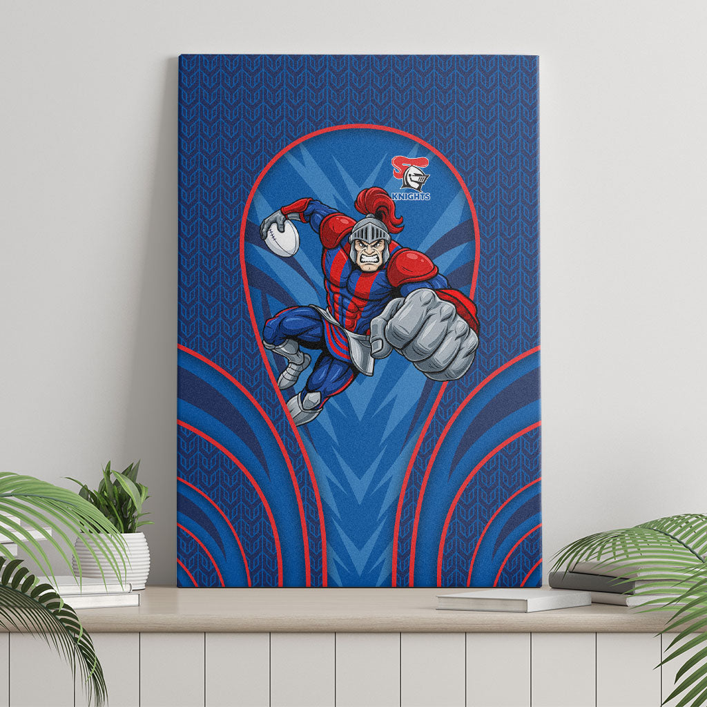 Newcastle Knights Rugby Mascot Canvas Wall Art Australian Rugby Culture - Tribal Inspired Knight Warrior