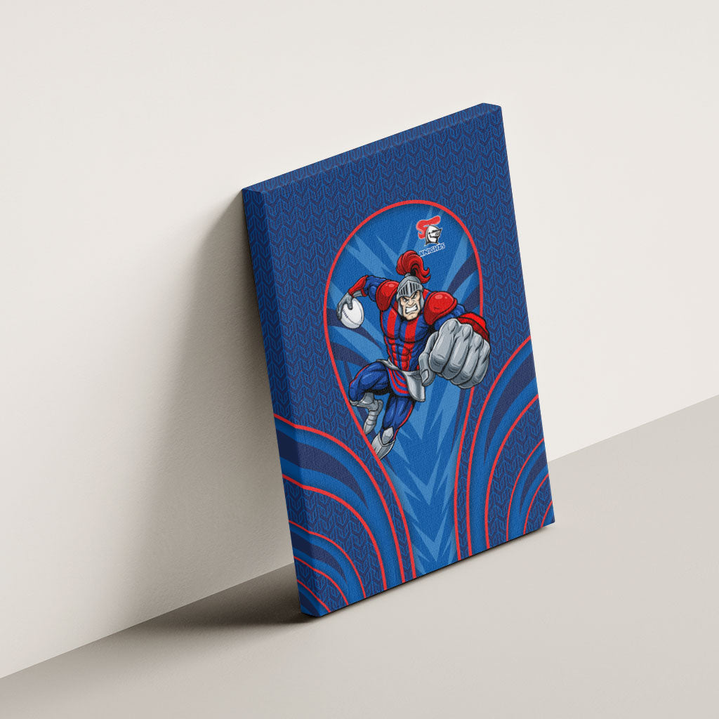 Newcastle Knights Rugby Mascot Canvas Wall Art Australian Rugby Culture - Tribal Inspired Knight Warrior