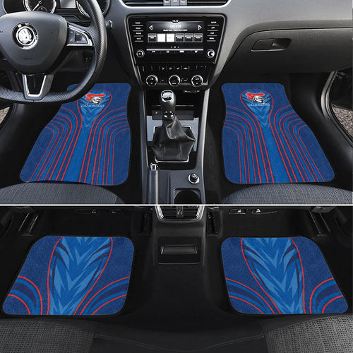 Newcastle Knights Rugby Mascot Car Mats Australian Rugby Culture - Tribal Inspired Knight Warrior