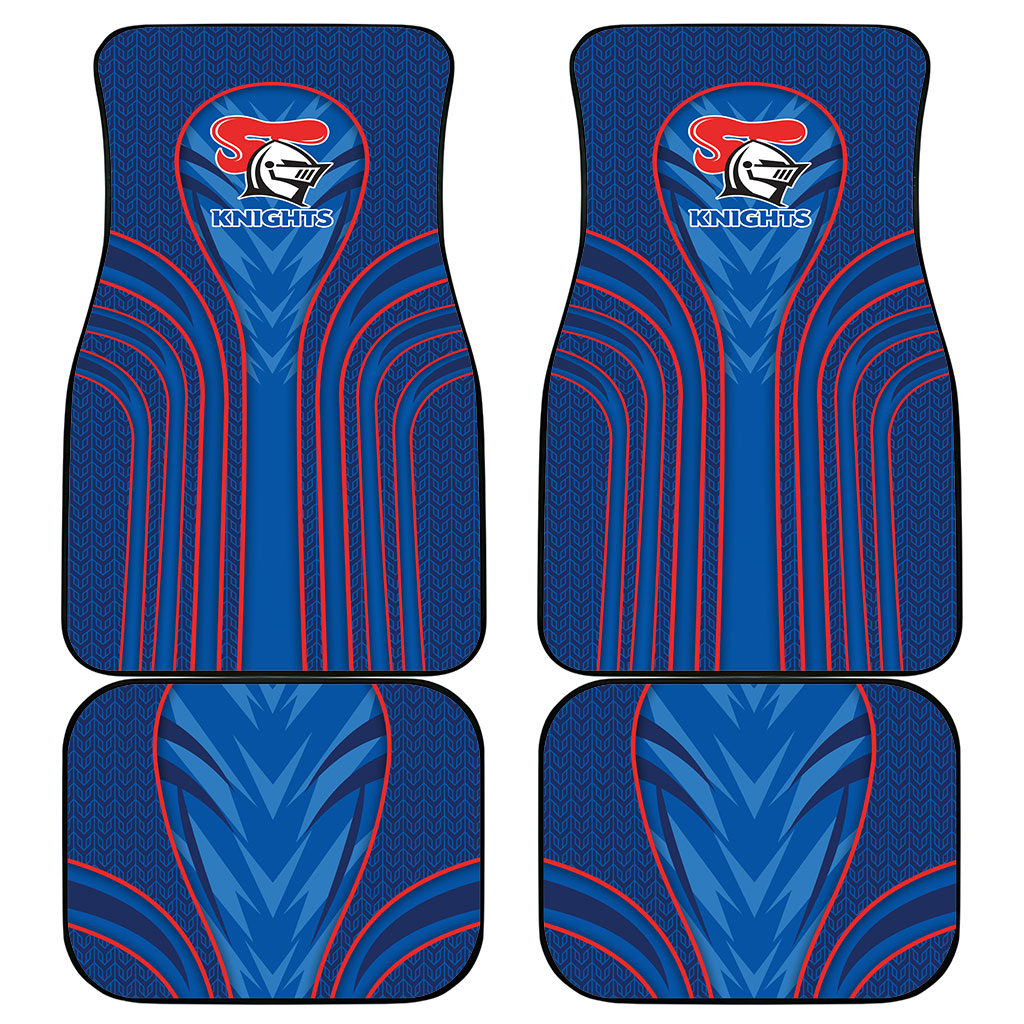 Newcastle Knights Rugby Mascot Car Mats Australian Rugby Culture - Tribal Inspired Knight Warrior