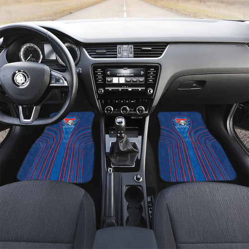Newcastle Knights Rugby Mascot Car Mats Australian Rugby Culture - Tribal Inspired Knight Warrior