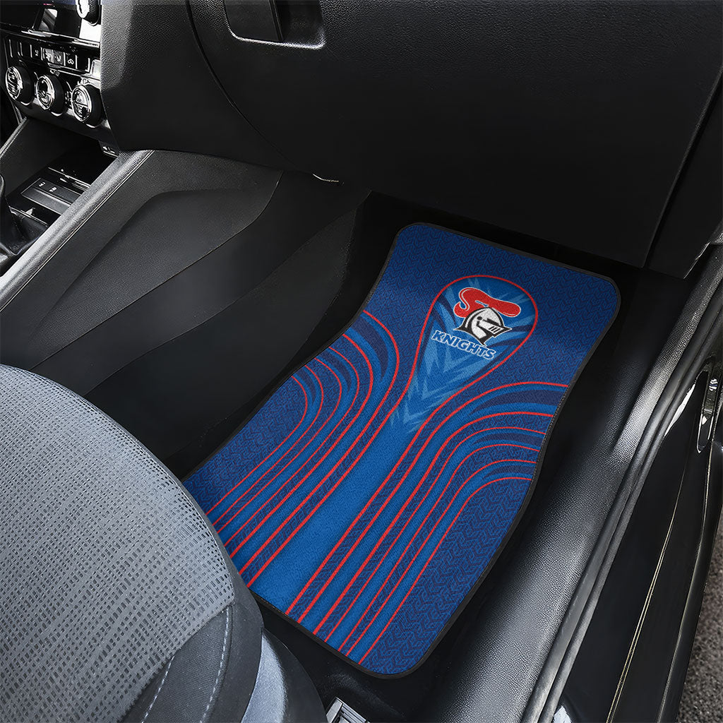Newcastle Knights Rugby Mascot Car Mats Australian Rugby Culture - Tribal Inspired Knight Warrior