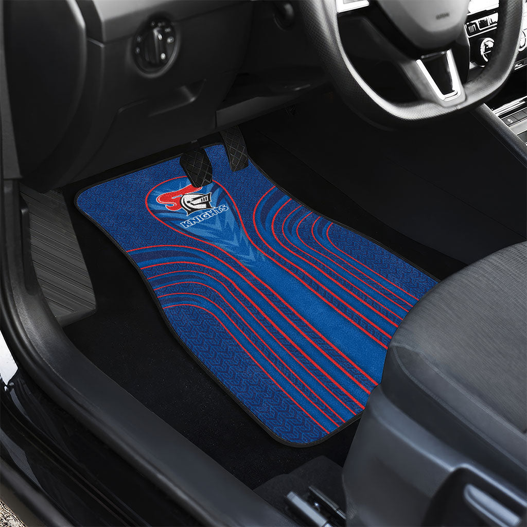 Newcastle Knights Rugby Mascot Car Mats Australian Rugby Culture - Tribal Inspired Knight Warrior
