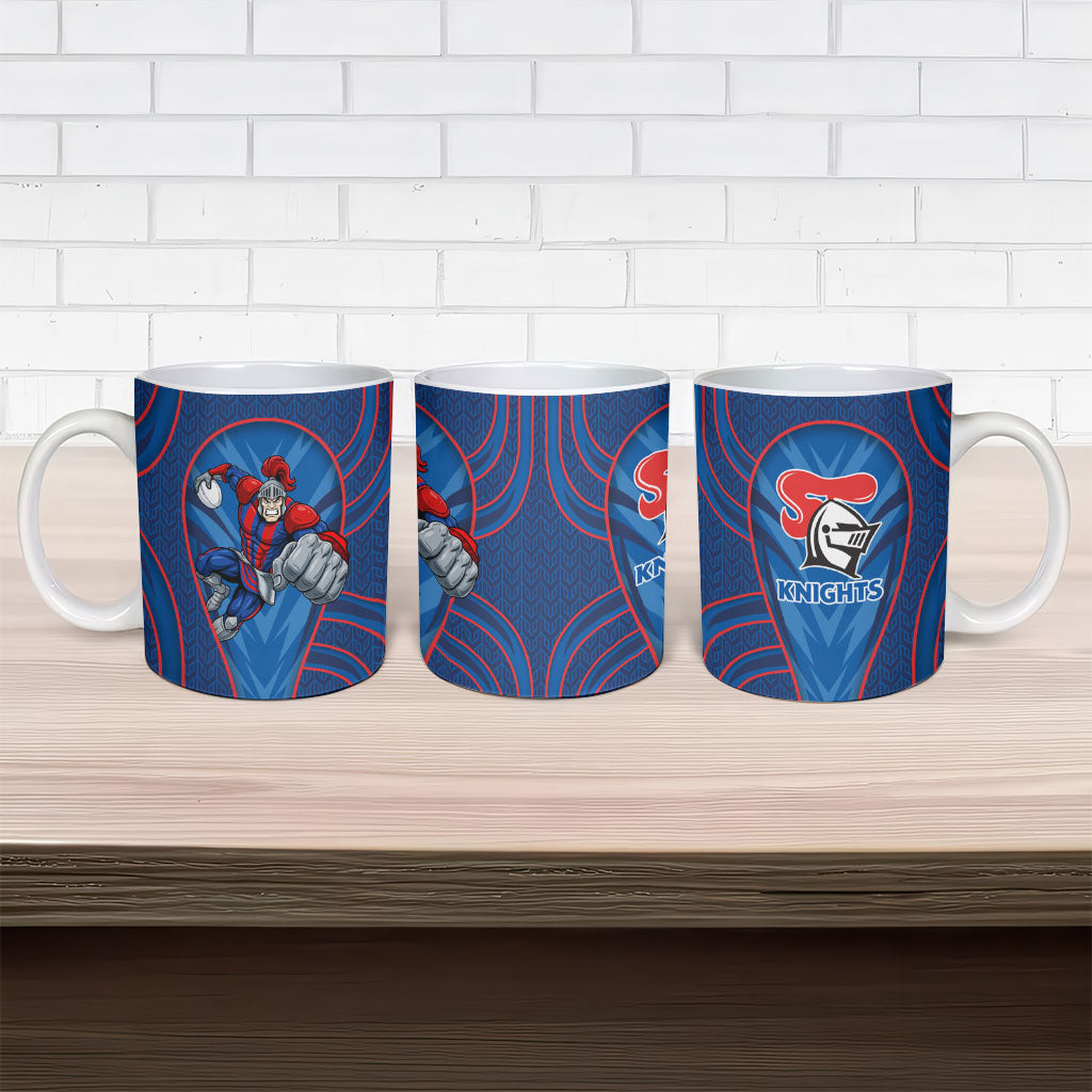 Newcastle Knights Rugby Mascot Ceramic Mug Australian Rugby Culture - Tribal Inspired Knight Warrior