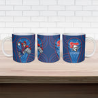 Newcastle Knights Rugby Mascot Ceramic Mug Australian Rugby Culture - Tribal Inspired Knight Warrior