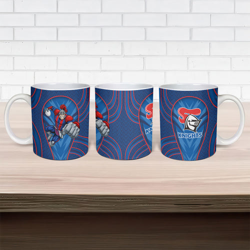Newcastle Knights Rugby Mascot Ceramic Mug Australian Rugby Culture - Tribal Inspired Knight Warrior