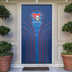 Newcastle Knights Rugby Mascot Door Cover Australian Rugby Culture - Tribal Inspired Knight Warrior