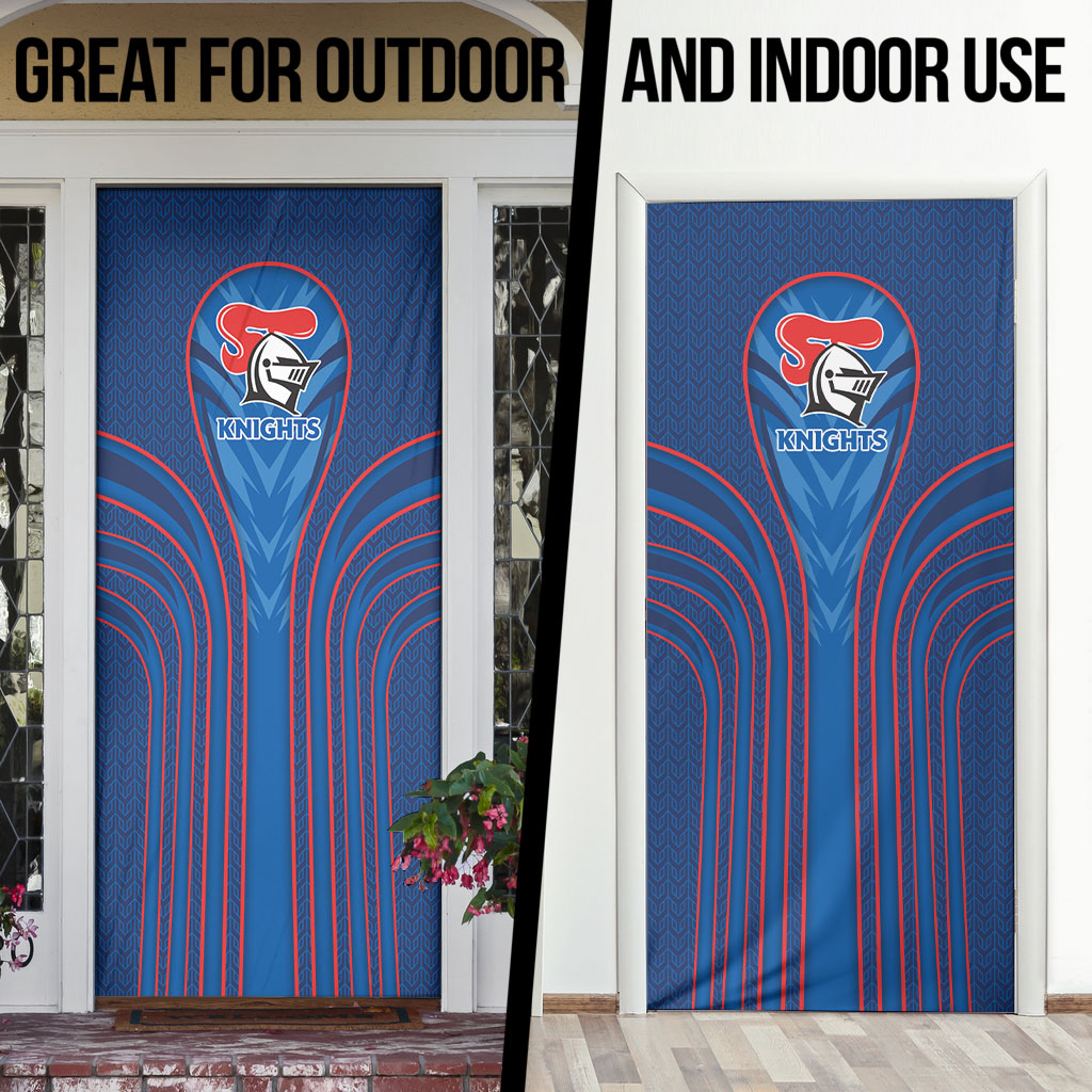 Newcastle Knights Rugby Mascot Door Cover Australian Rugby Culture - Tribal Inspired Knight Warrior