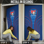 Newcastle Knights Rugby Mascot Door Cover Australian Rugby Culture - Tribal Inspired Knight Warrior