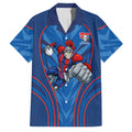 Newcastle Knights Rugby Mascot Family Matching Summer Maxi Dress and Hawaiian Shirt Australian Rugby Culture - Tribal Inspired Knight Warrior