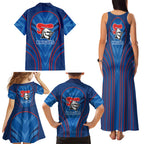 Newcastle Knights Rugby Mascot Family Matching Tank Maxi Dress and Hawaiian Shirt Australian Rugby Culture - Tribal Inspired Knight Warrior