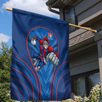 Newcastle Knights Rugby Mascot Garden Flag Australian Rugby Culture - Tribal Inspired Knight Warrior
