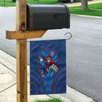 Newcastle Knights Rugby Mascot Garden Flag Australian Rugby Culture - Tribal Inspired Knight Warrior