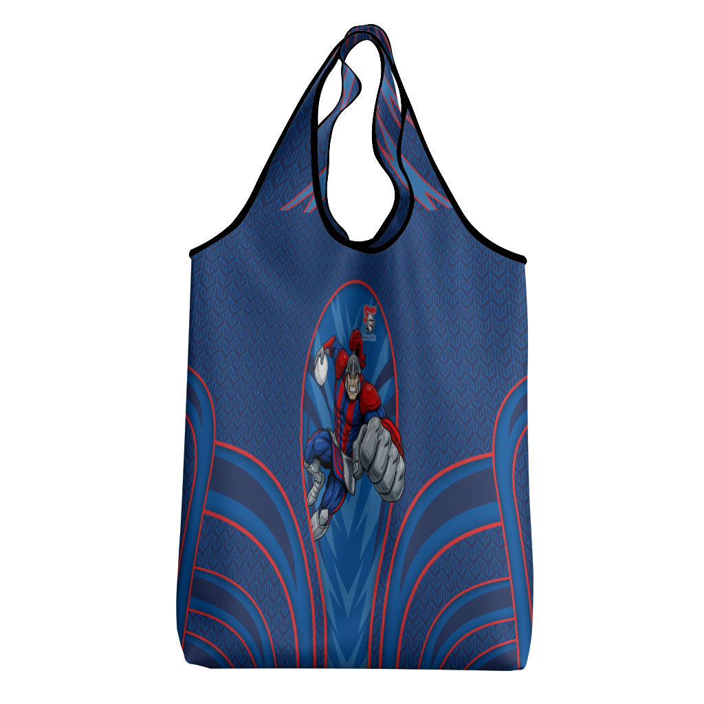 Newcastle Knights Rugby Mascot Grocery Bag Australian Rugby Culture - Tribal Inspired Knight Warrior