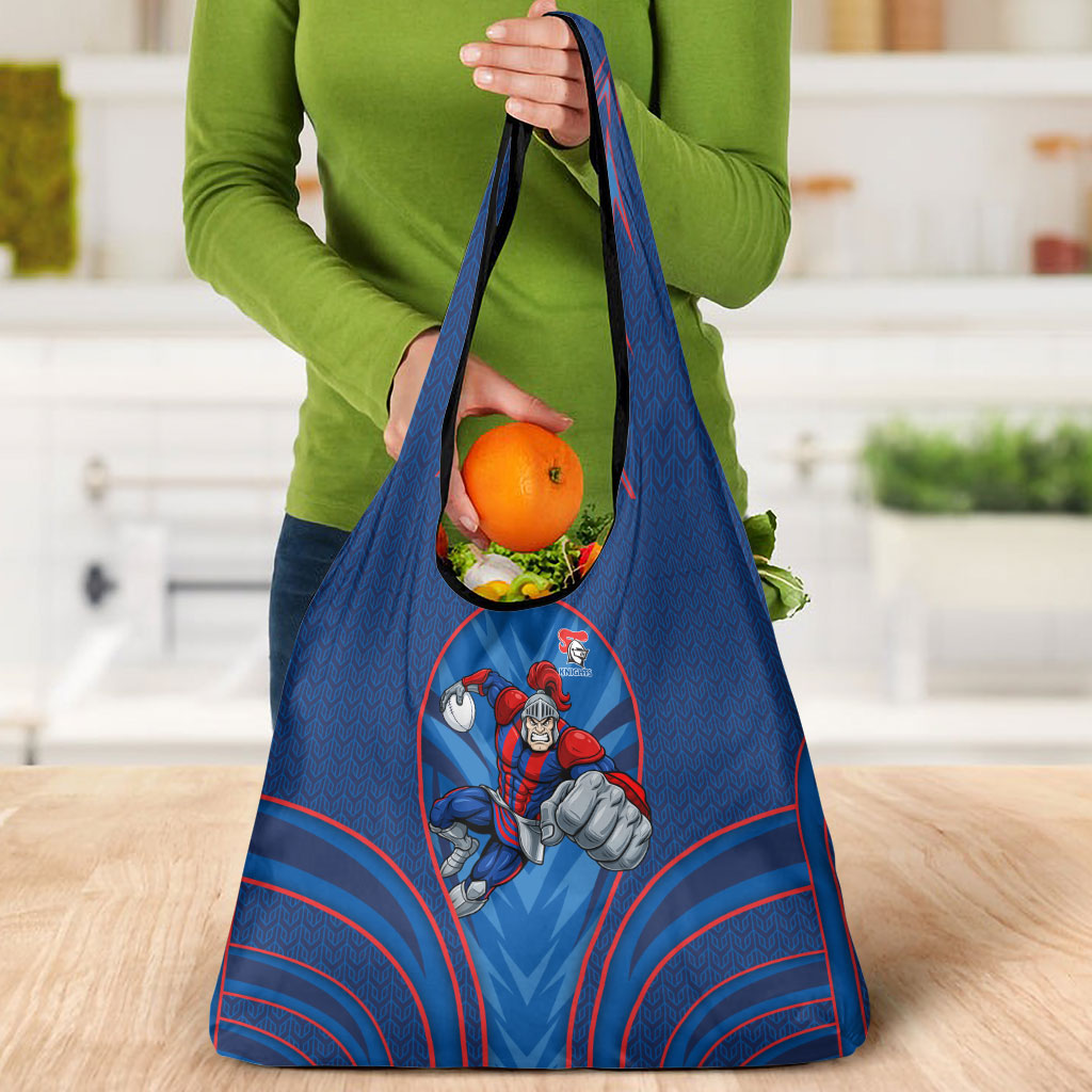 Newcastle Knights Rugby Mascot Grocery Bag Australian Rugby Culture - Tribal Inspired Knight Warrior
