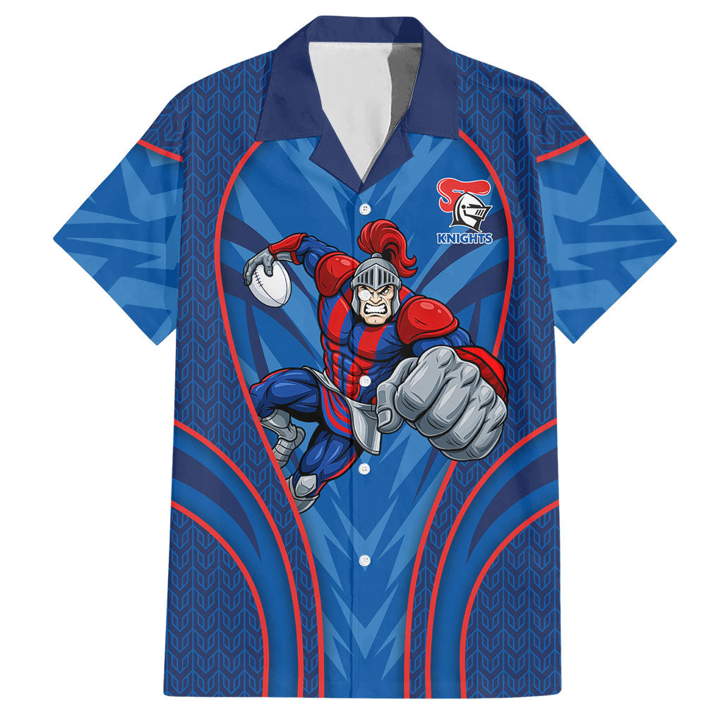 Newcastle Knights Rugby Mascot Hawaiian Shirt Australian Rugby Culture - Tribal Inspired Knight Warrior