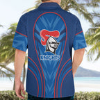 Newcastle Knights Rugby Mascot Hawaiian Shirt Australian Rugby Culture - Tribal Inspired Knight Warrior