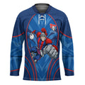 Newcastle Knights Rugby Mascot Hockey Jersey Australian Rugby Culture - Tribal Inspired Knight Warrior