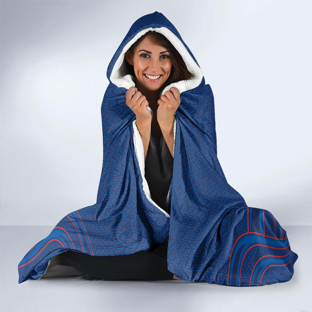 Newcastle Knights Rugby Mascot Hooded Blanket Australian Rugby Culture - Tribal Inspired Knight Warrior