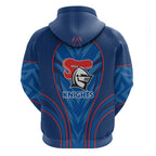 Newcastle Knights Rugby Mascot Hoodie Australian Rugby Culture - Tribal Inspired Knight Warrior