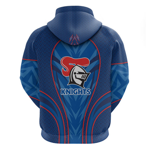 Newcastle Knights Rugby Mascot Hoodie Australian Rugby Culture - Tribal Inspired Knight Warrior