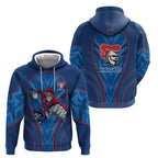 Newcastle Knights Rugby Mascot Hoodie Australian Rugby Culture - Tribal Inspired Knight Warrior